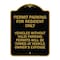 Signmission Parking Permit Permit Parking for Residents Only Vehicles Without Valid Parking Permi, BG-1824-23399 A-DES-BG-1824-23399 - alternate 1